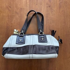 Vintage Coach Canvas and Leather Bag